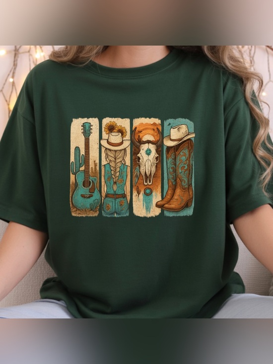 Handmade Tops - Western Daydream T-Shirt